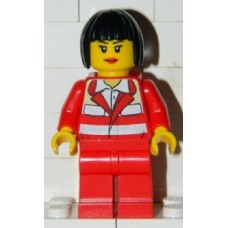 cty271 Paramedic - Red Uniform, Female, Black Bob Cut 
